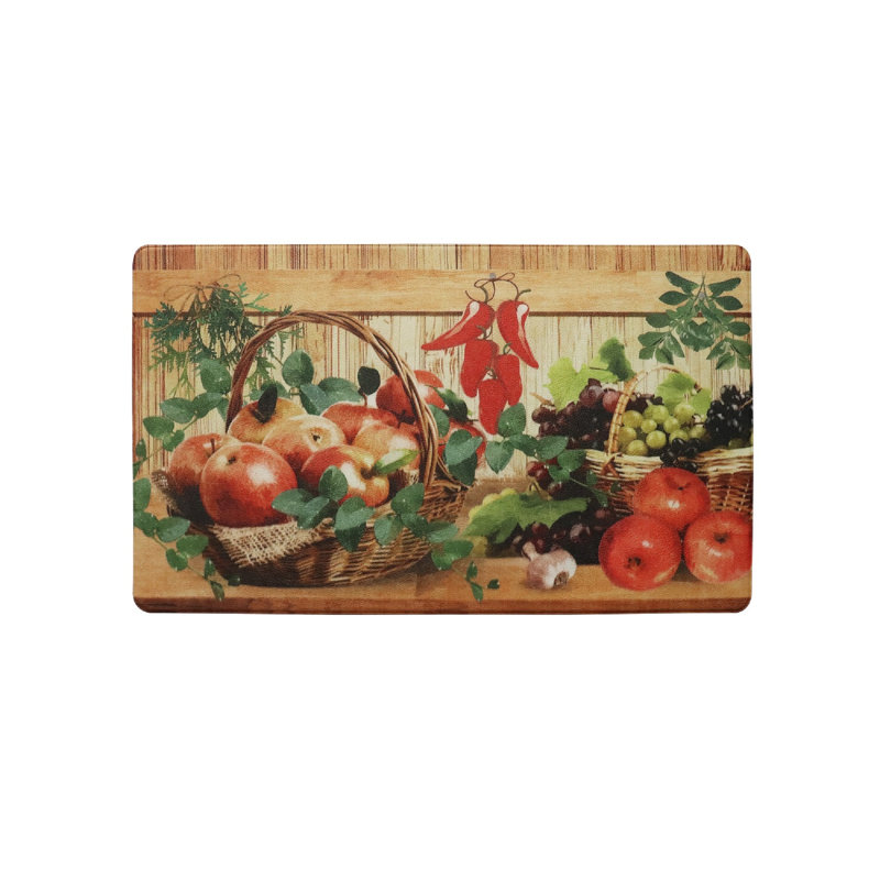 Tapis anti-fatigue pommes et raisins, Rectangle 1 pi 8 po x 3 pi 3 po