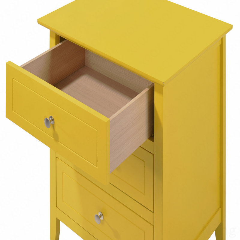Table de chevet moderne jaune, Jaune