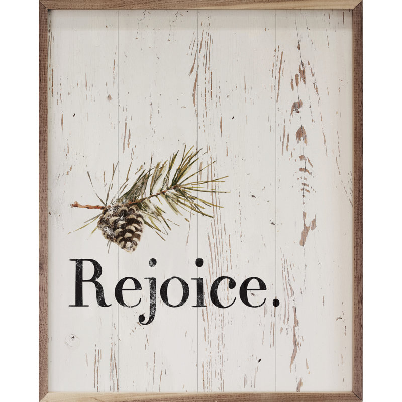 Rejoice Pinecone Whitewash, H 20 po x l 16 po