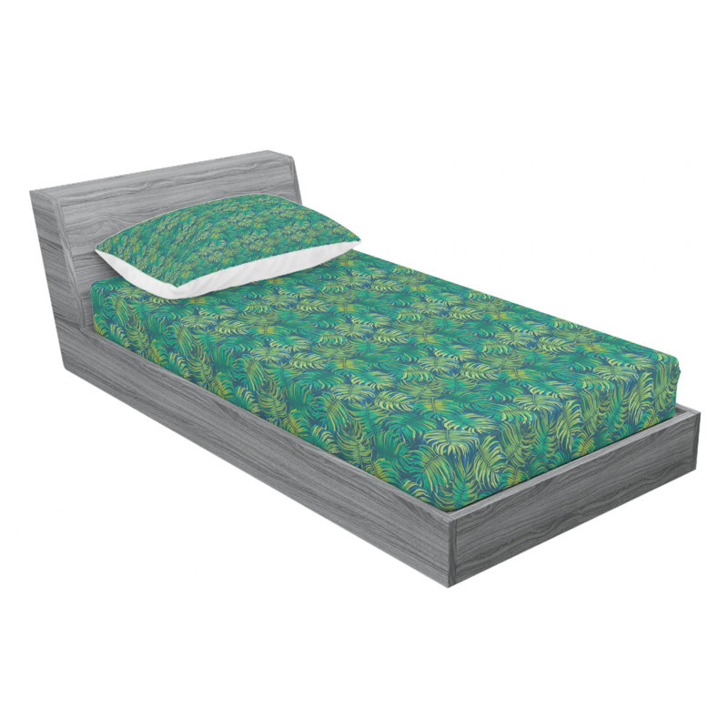 Microfiber Floral Sheet Set, Twin XL Sheet Set with Fitted Sheet