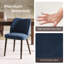 Petites chaises de salle à manger rembourrées en bois massif - Courbe ergonomique et rembourrage moelleux pour espaces multiples-1777771653
