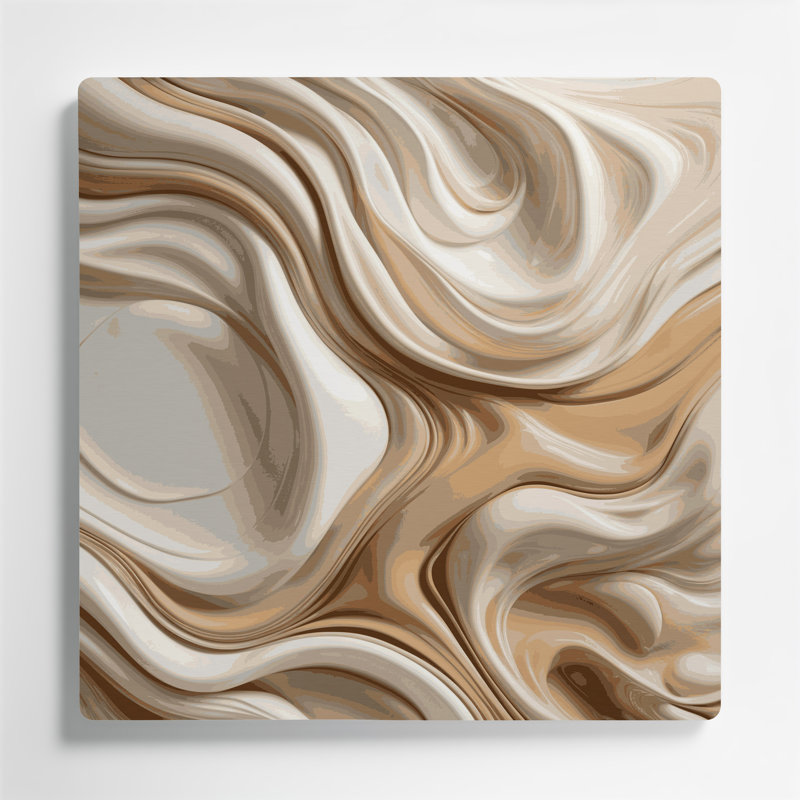 Art abstrait abstrait en métal brun 62, H 12 po x l 12 po