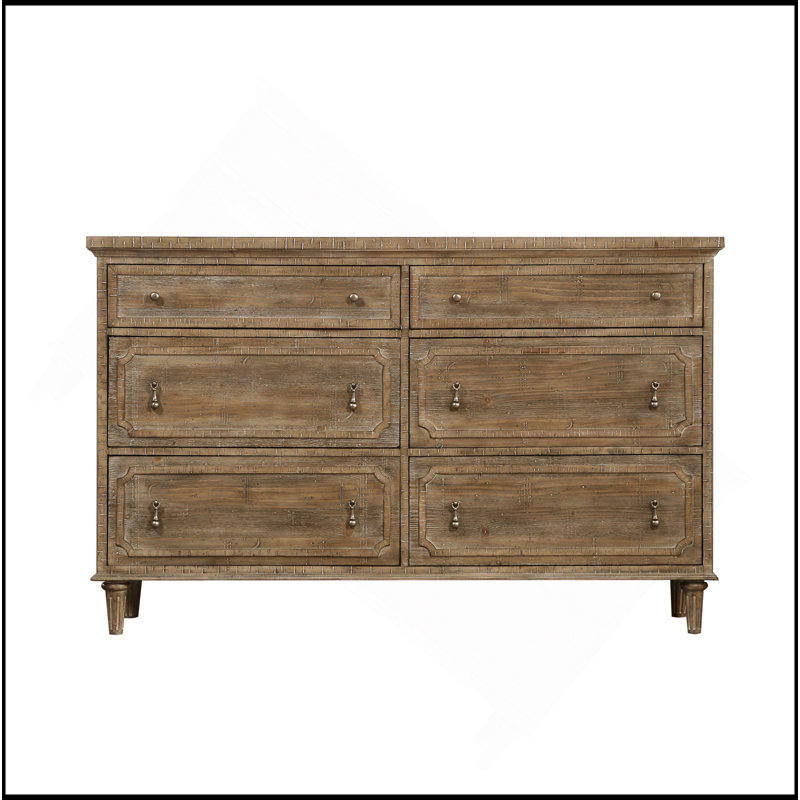 Commode 6 tiroirs Taupe