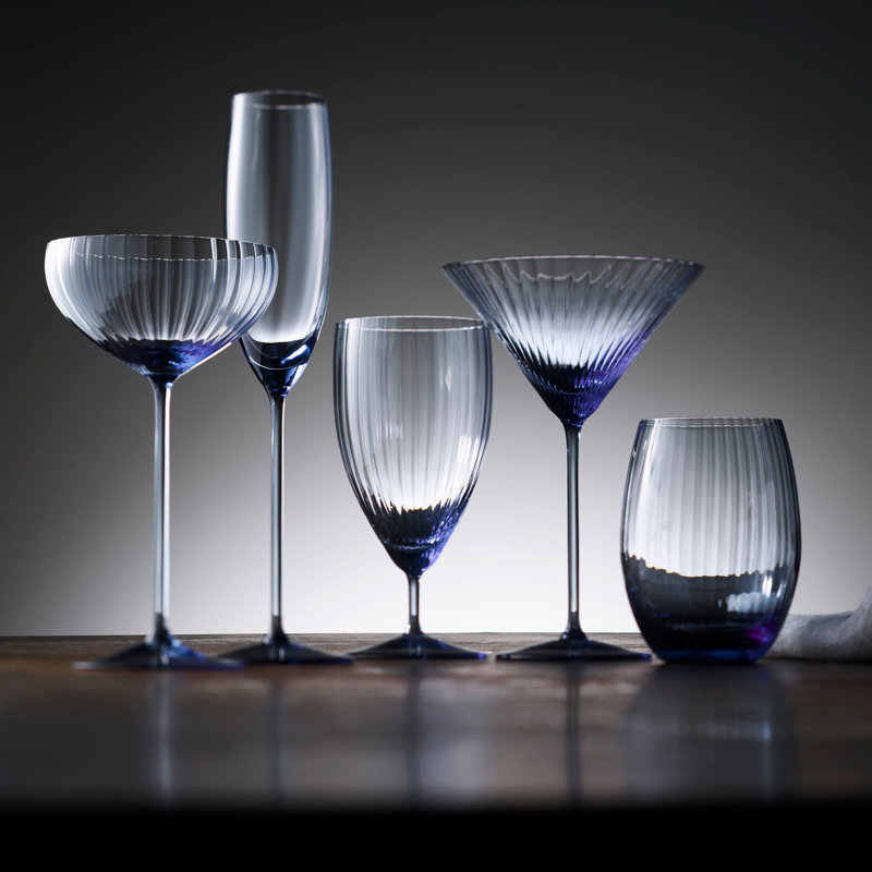 Quinn Crystal White Wine Glass, Citrine