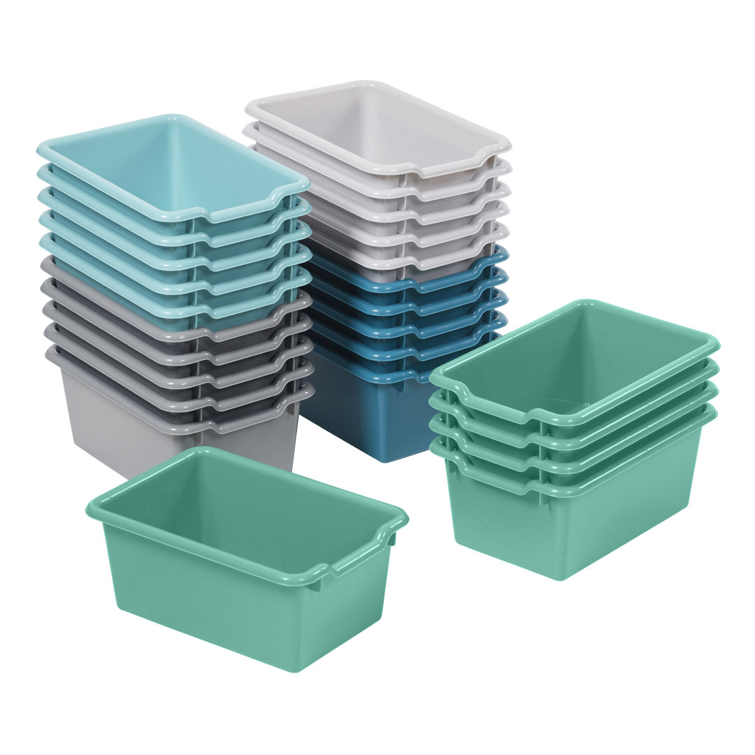 ECR4Kids Scoop Front Storage Bins, Multipurpose Organization, 25-Piece (Set of 25) ECR4Kids 