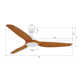 Sergio 60'' 3 Blade Ceiling Fan