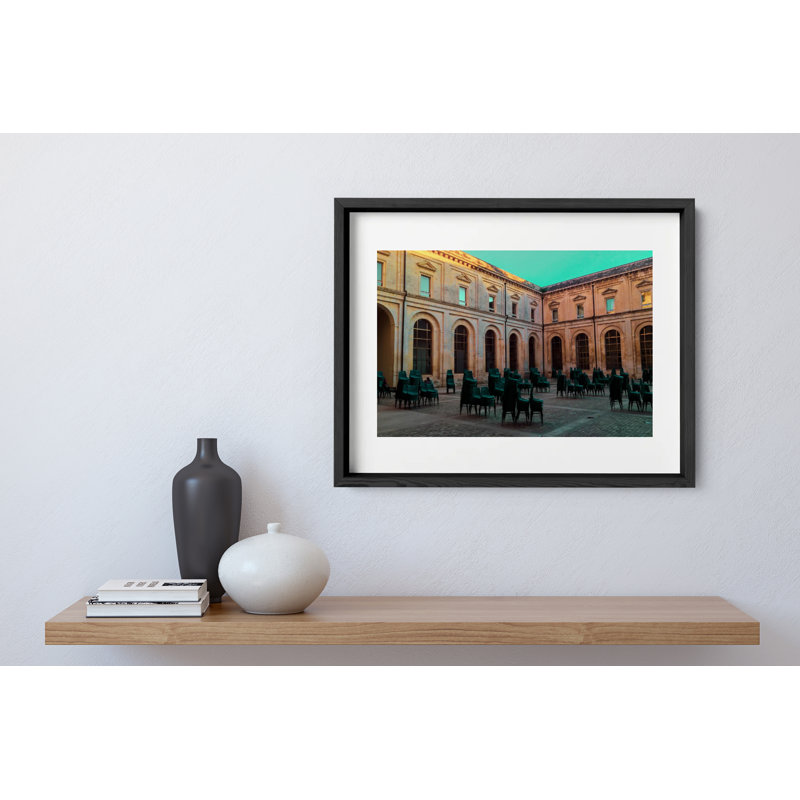 Take A Seat Print by Joseph Regan, Black, 14" H x 16" W x 0.75" D