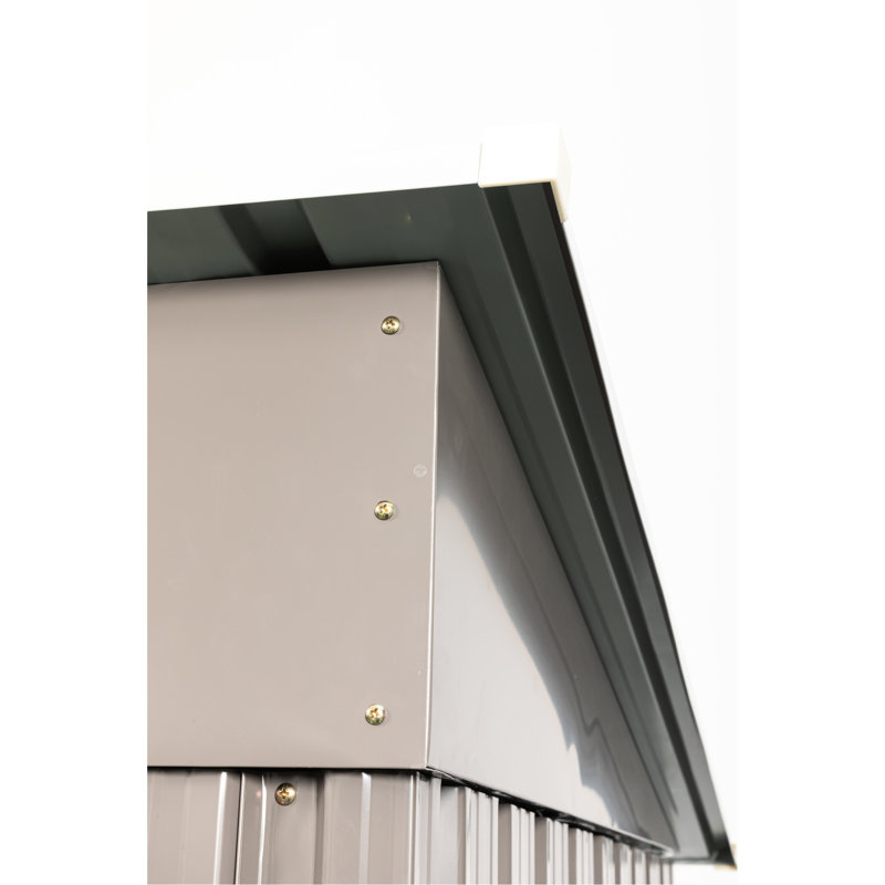 Remise d'extérieur en métal de 6 pi x 4 pi avec fer galvanisé - construction robuste, rangement de panneaux, sécurité cadenas