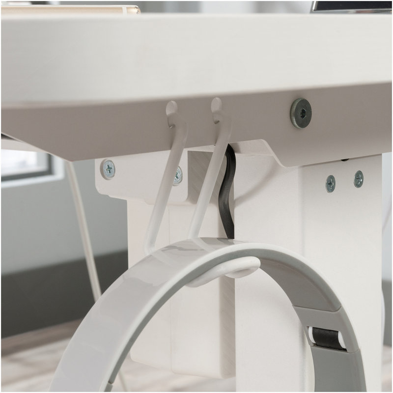 Sit/Stand Desk, White Finish