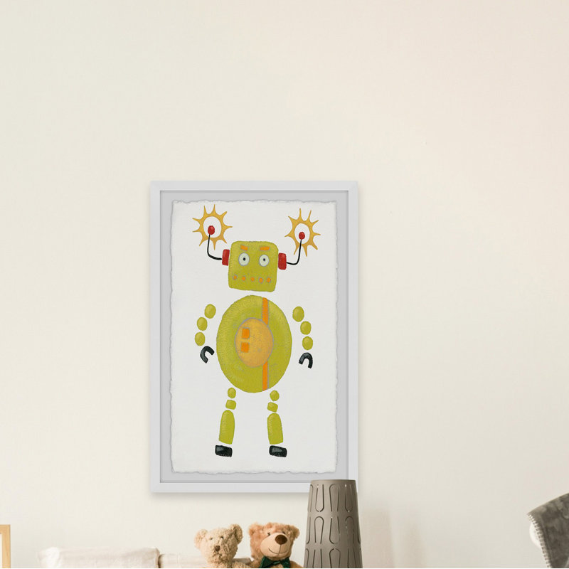 Gerald Magnetic Robot Framed Print, 12" H x 8" W x 1.5" D
