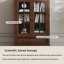 Armoire de rangement verticale en bois de frêne blanc massif 34,65 "avec pieds à colonnes romaines rétro avec tiroir