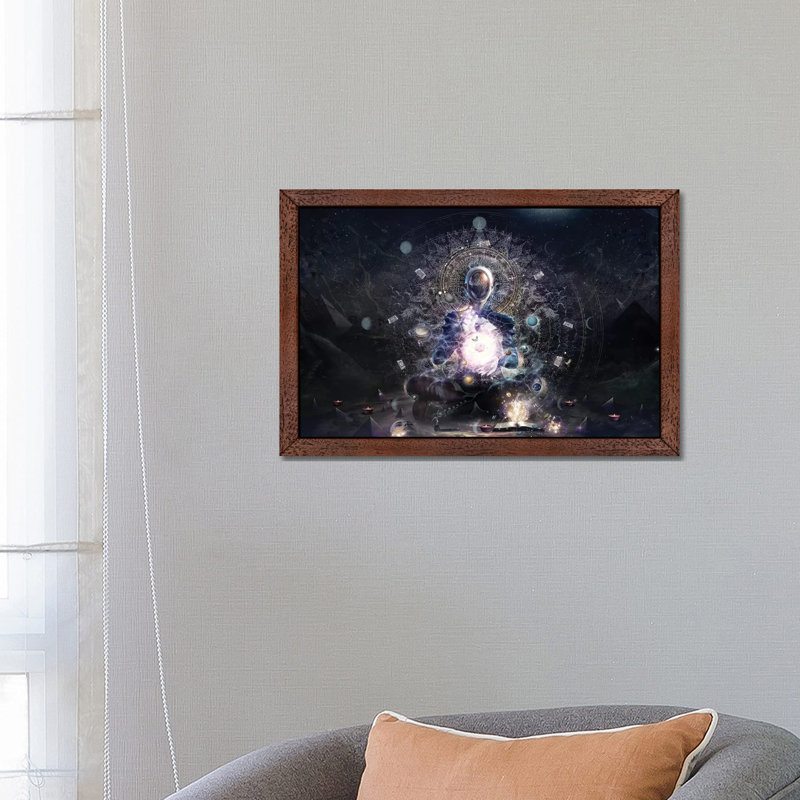 The Cosmic Ritual 1 Piece Wall Art on Canvas, 66.04 cm H x 45.72 cm W, Brown Framed