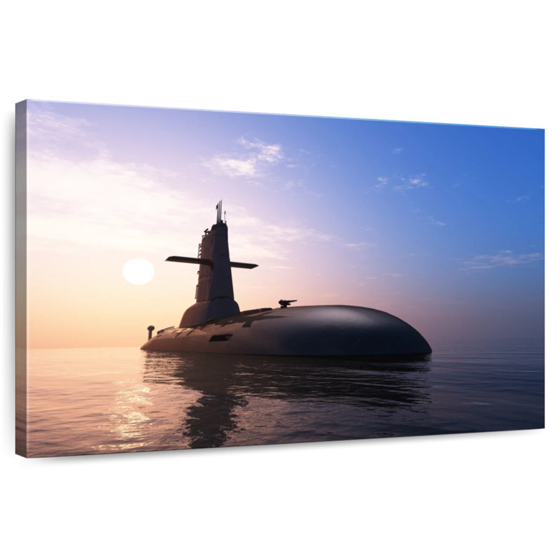 Mehar Submarine At Sea, 8" H x 12" W