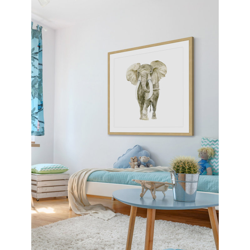 «Baby Elephant I», reproduction encadrée, H 32 po x l 32 po x P 1,5 po