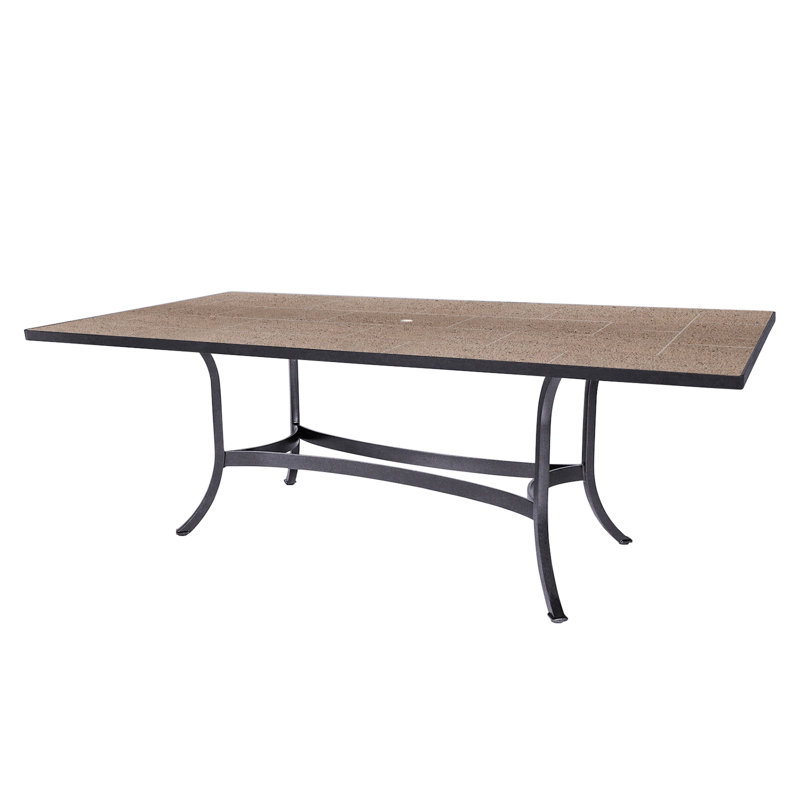 Outdoor Rectangle Dining Table, Canyon Taupe, Graphite