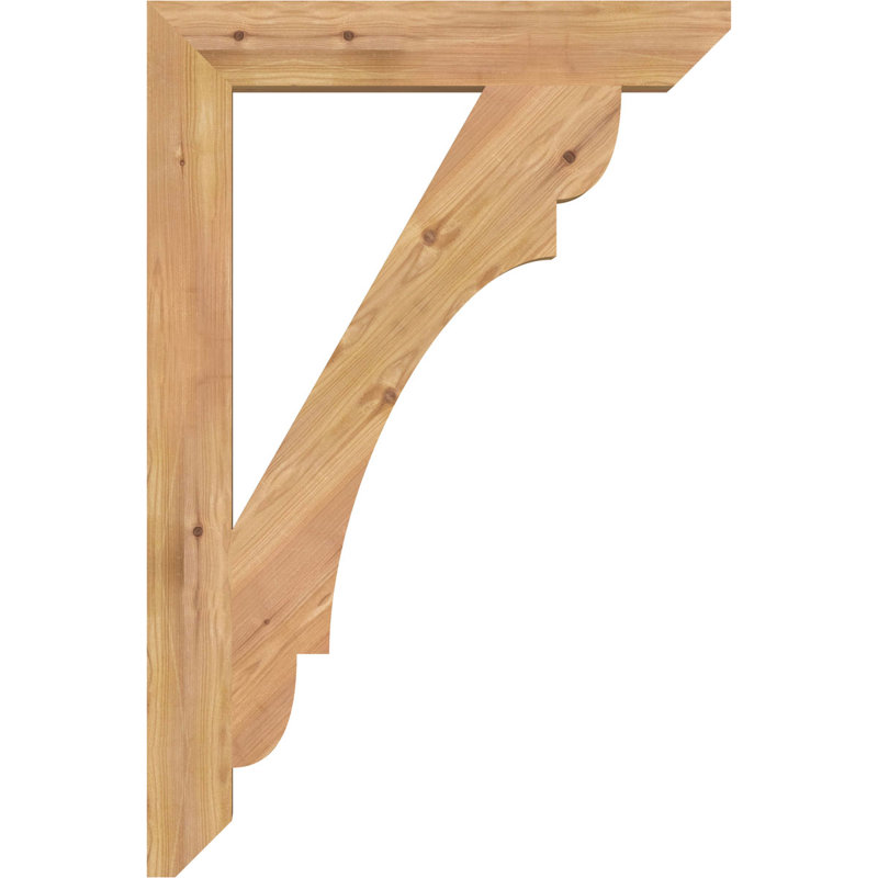 Support en bois / corbeau, Cèdre rouge de l'Ouest (lisse), H 36 po x l 3,5 po x P 24 po