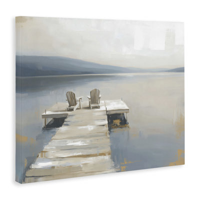 Adirondack Chairs on Pier Canvas, design by Kim Curinga