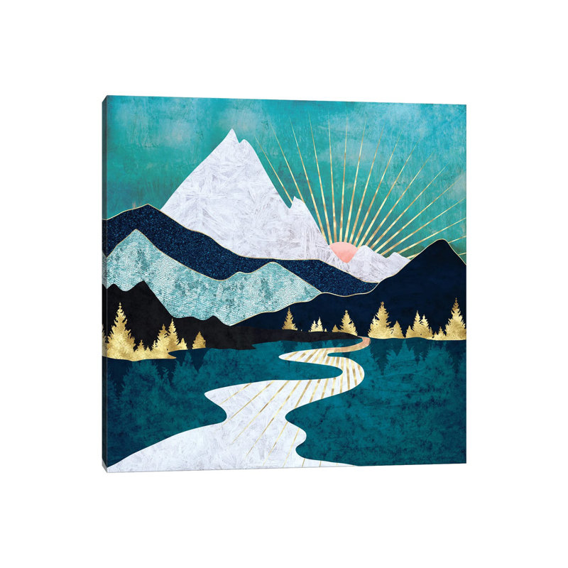 Winter River - Print on Canvas, Wrapped Canvas, 66.04 cm H x 66.04 cm W x 1.91 cm D