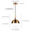 Luminaire suspendu sphérique 1 lumière Caillin-1376785711