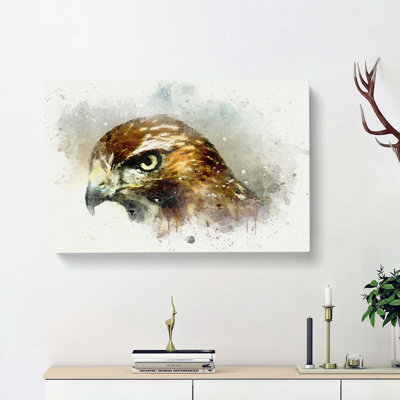 Hawk In Abstract - Wrapped Canvas