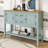 Cambridge Series  Ample Storage Vintage Console Table With Four Small Drawers And Bottom Shelf For Living Rooms, Entrances And Kitchens-354829566