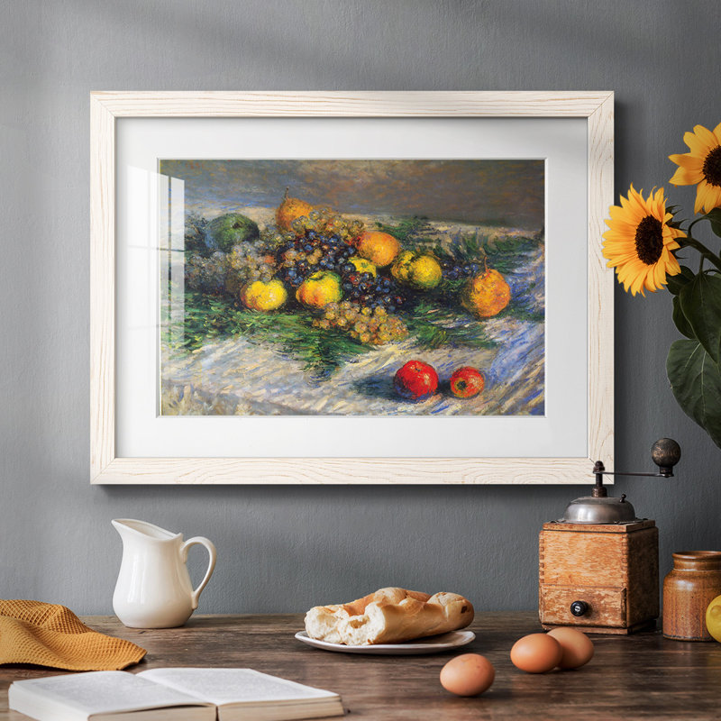 «Still Life» par Monet, reproduction d'art encadrée, Blanc, H 26 po x l 38 po