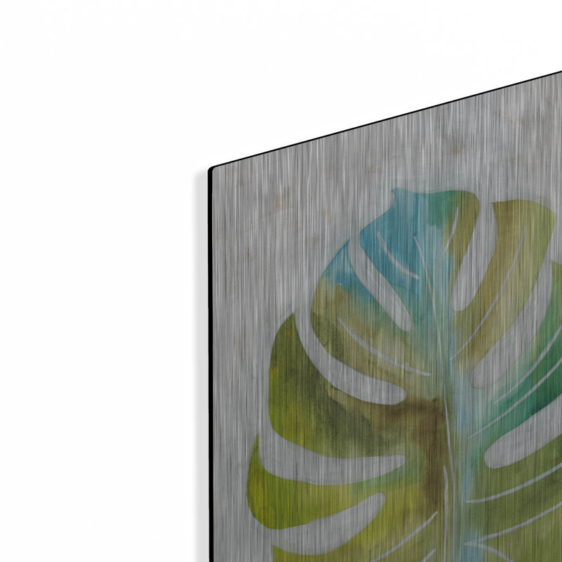  «Ocean Side Palms 3» par Chariklia Zarris, art mural en métal, 16 po x 24 po, H 24 po x l 16 po