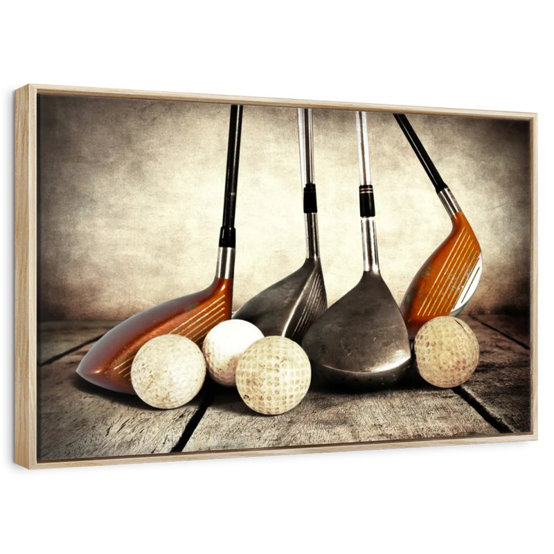 Ensembles de golf, Cadre flottant en bois naturel, 40 po x 27 po