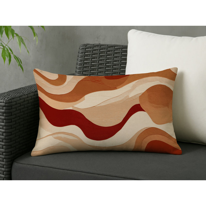 Desert Ebb Indoor And Outdoor Throw Pillow, Rectangle 18"H x 25"W