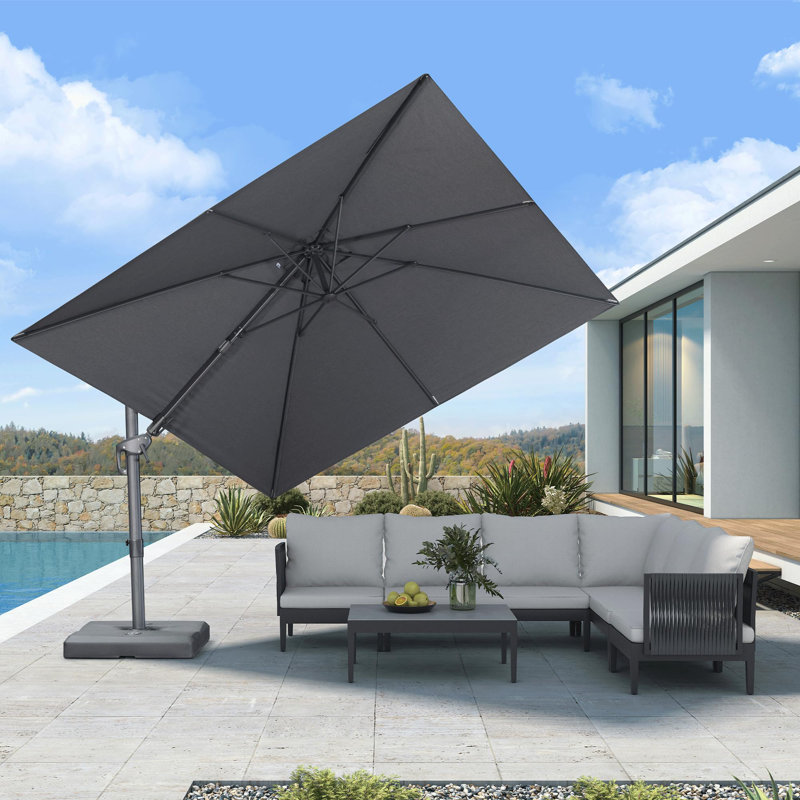 Cantilever Parasol, Graphite Grey, 265.7cm H x 304.8cm W x 304.8cm D