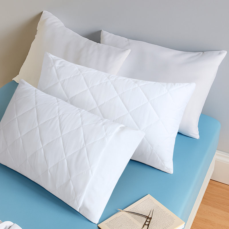Protège-oreillers matelassés imperméables de qualité supérieure avec fermeture à glissière, 4, Très grand lit
