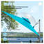 Parasol de patio rectangulaire 9 'x 11' avec mât central - abat-jour de jardin d'extérieur bleu lac avec protection UPF 50+ et rotation à 360 °-593408745