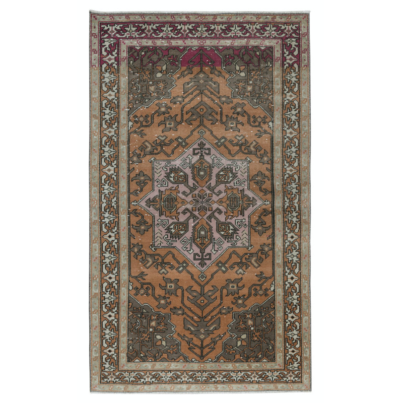 Tapis tribal rétro unique en son genre, tapis turc fait à la main, ca 1960