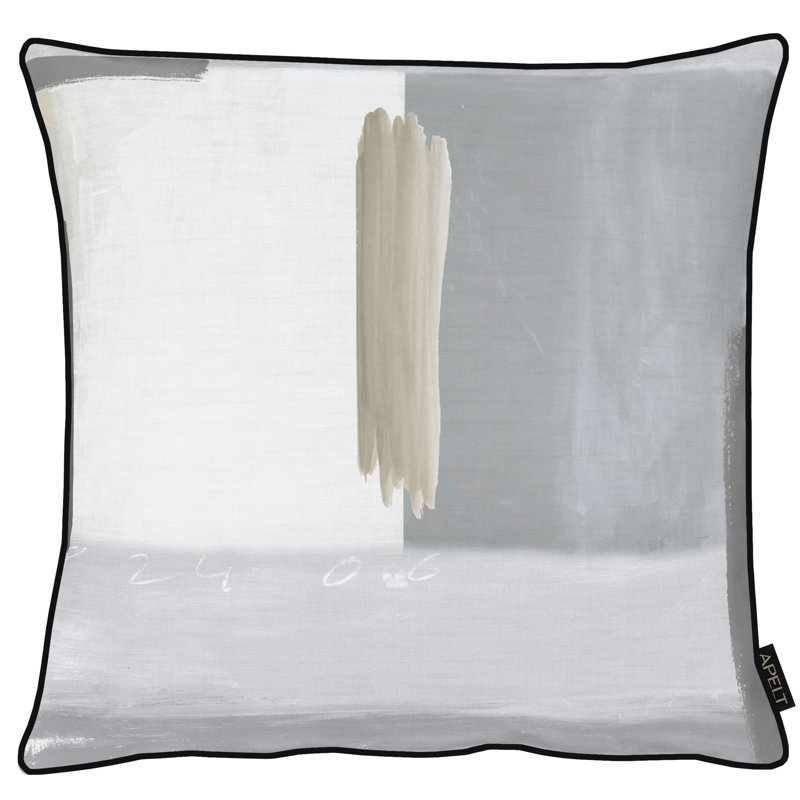 Abstract Square Cushion Cover, Grey/Brown/Blue, 49 x 49cm