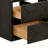 48" Floating Single Sink Solid Wood Dark Brown Oak Bath Vanity with Engineered Marble Top-881012266