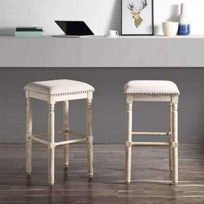 Tabourets de bar en bois Arnhem, ensemble de 2