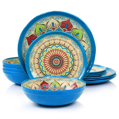 Leggans Piece Melamine Dinnerware Set - Service for 4