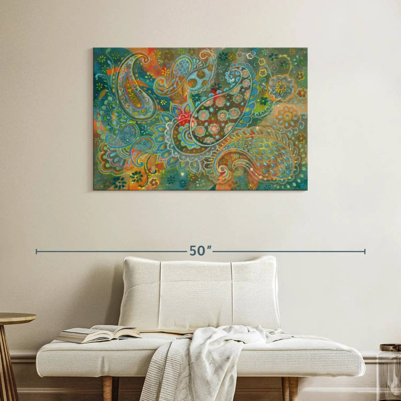 Cachemire floral coloré Kerner, H 26 po x l 39 po