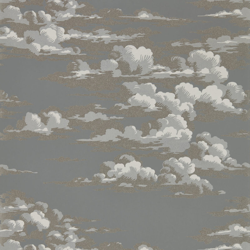 Silvi Clouds Wallpaper, Taupe Gray