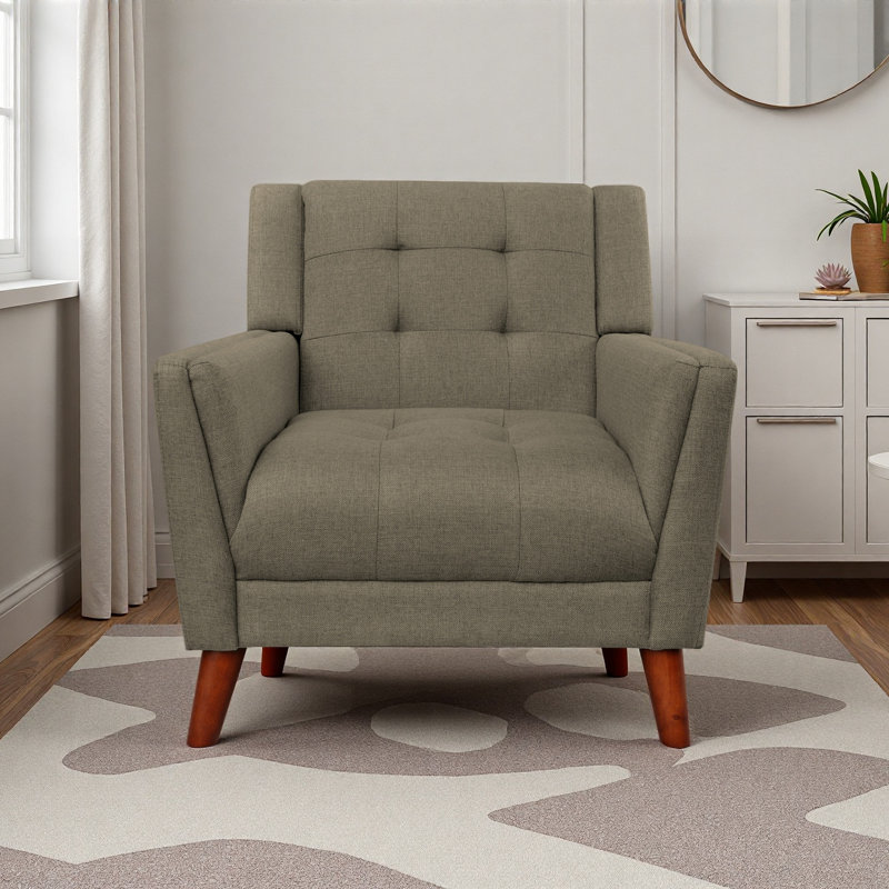 Fauteuil Mid-Century, Vert