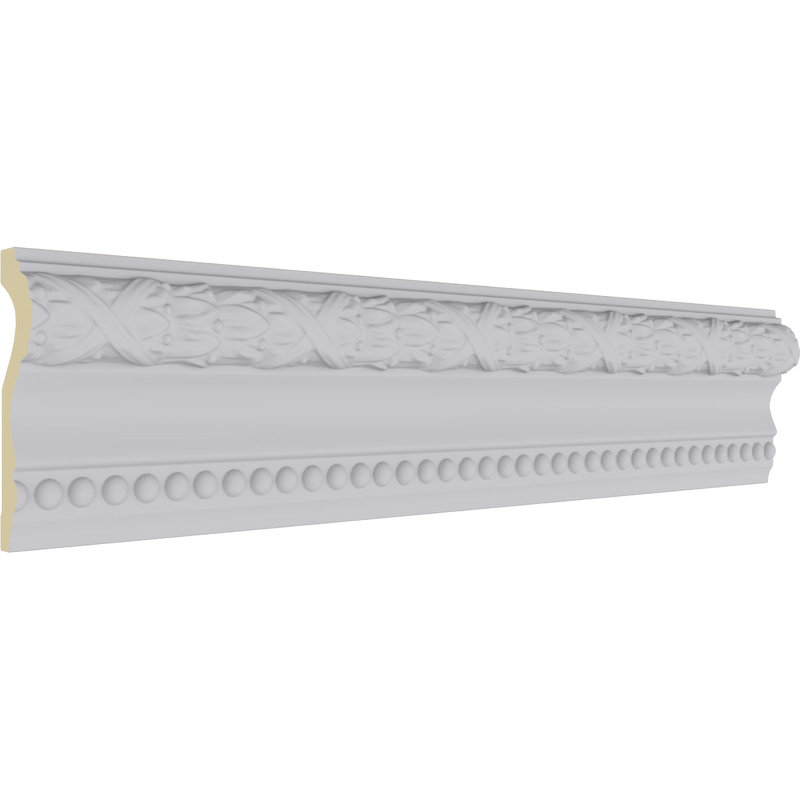 Primed Polyurethane Dublin Leaves Crown Moulding 94.5"