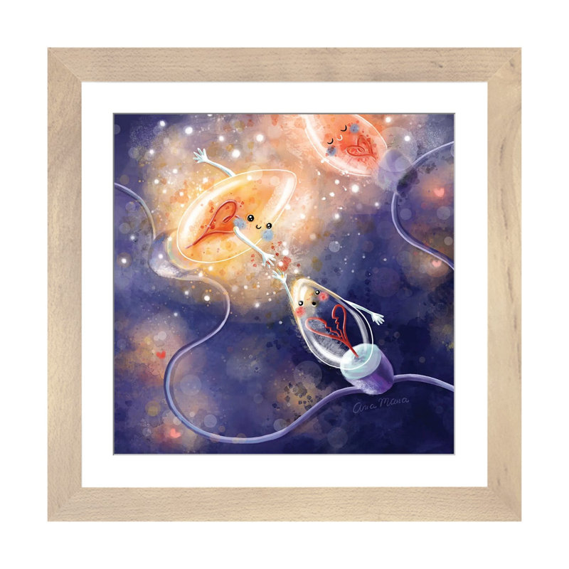 «Together Means Light», reproduction d'art mural, papier d'art encadré, H 16 po x l 16 po, Beige