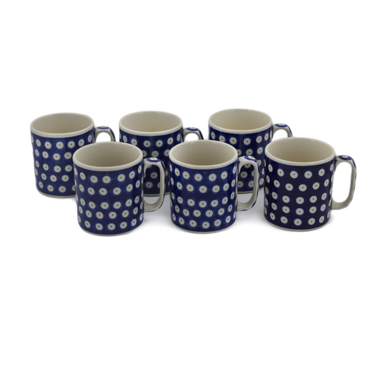 Tasse à café polonaise, 6, Paon aux yeux bleus