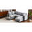 U-Shaped Sectional With Movable & Stable Build, Grey - Dependable Furniture 90" Couch Convenient Charging Feature, User--448285925