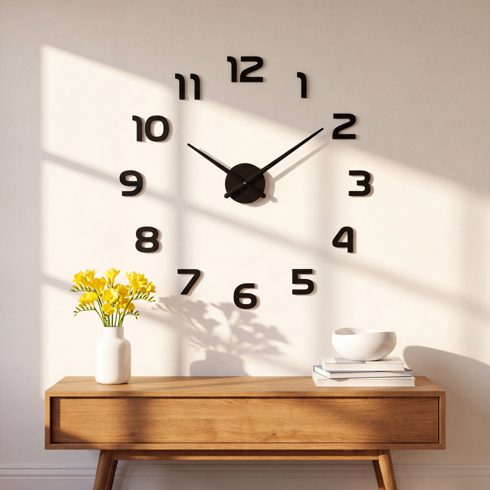 OJ 20" Wall Clock, Negro, Small