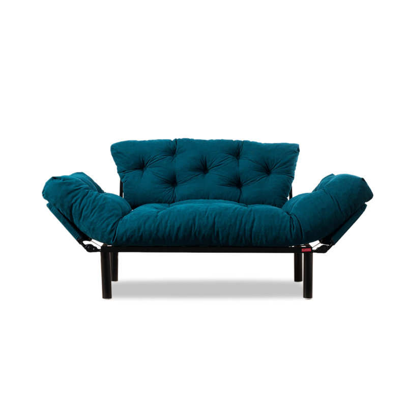 Caille 2 Seater Clic Clac Sofa Bed, Petrol Blue