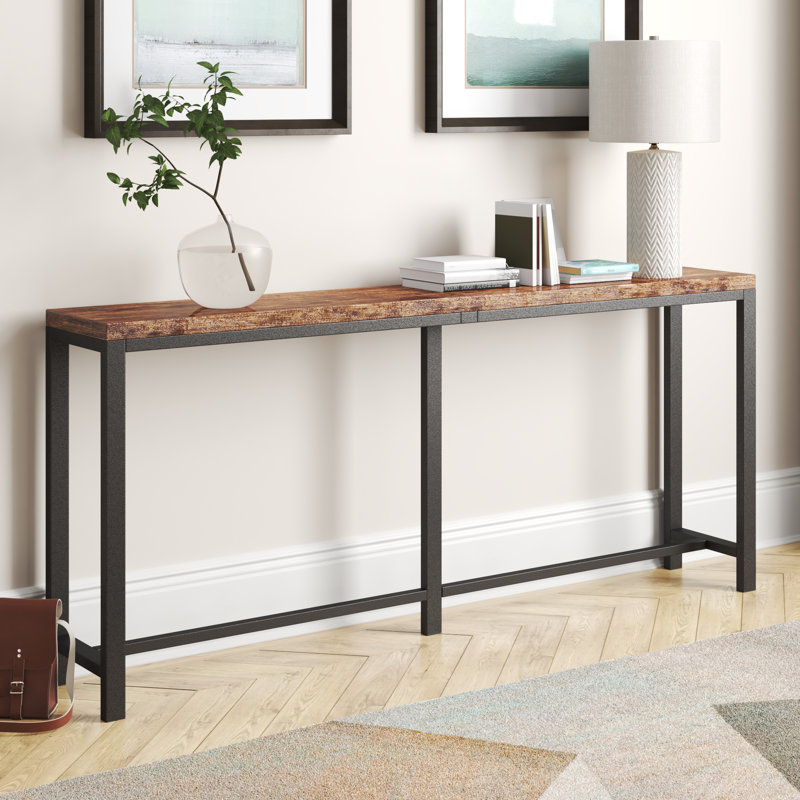 Nagata 70.86'' Console Table, Brown/Black