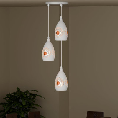 Anthonie 3 - Light White Cluster Pendant