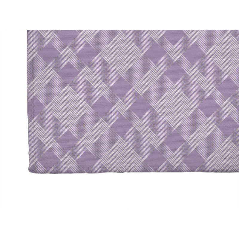 Lily Tartan Kids Play Mat, Rectangle 3' x 5', Purple