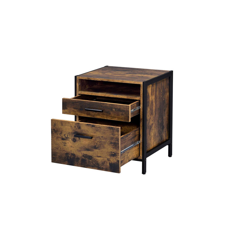 Chic Rustic Nightstand With Storage Options